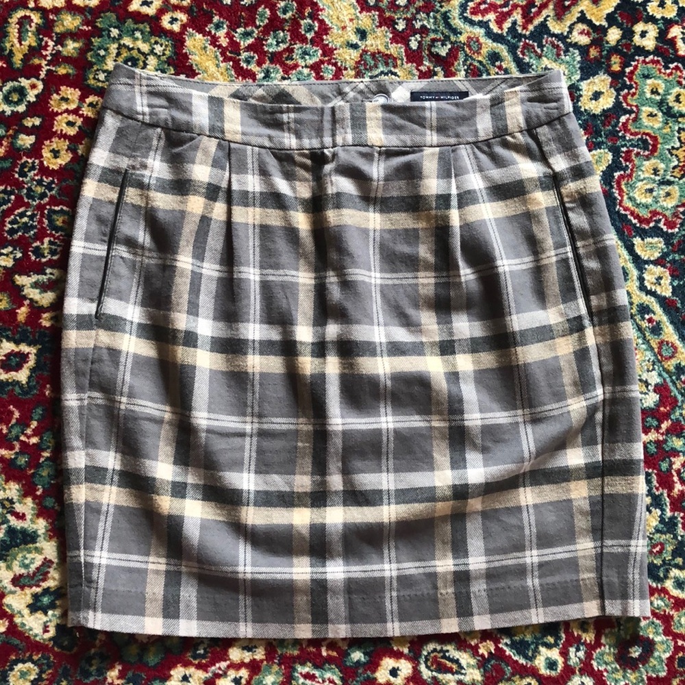 Tommy Hilfiger Plaid Pencil Skirt